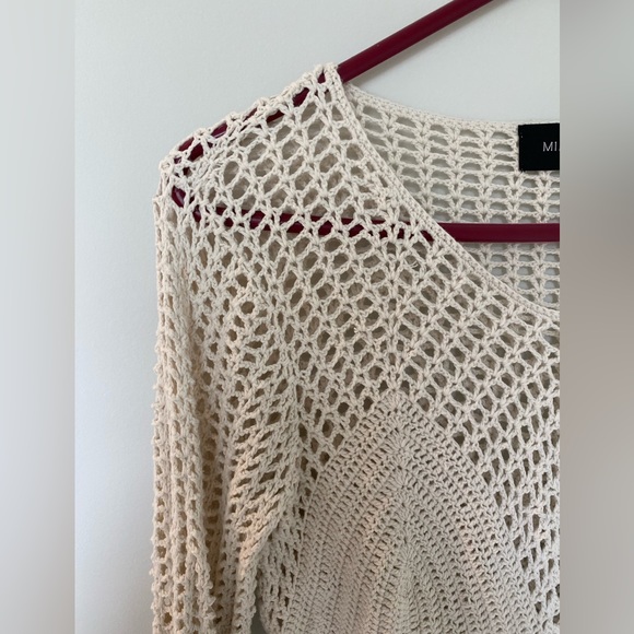 MINKPINK Henna Cream Crochet Crop Top - Picture 11 of 12